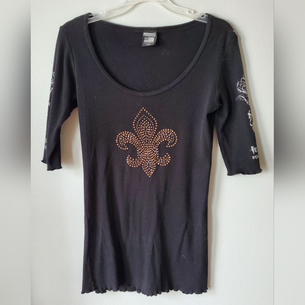 Women's Freedom a New Generation Ribbed Short Sleeve Top‎ Size Medium
